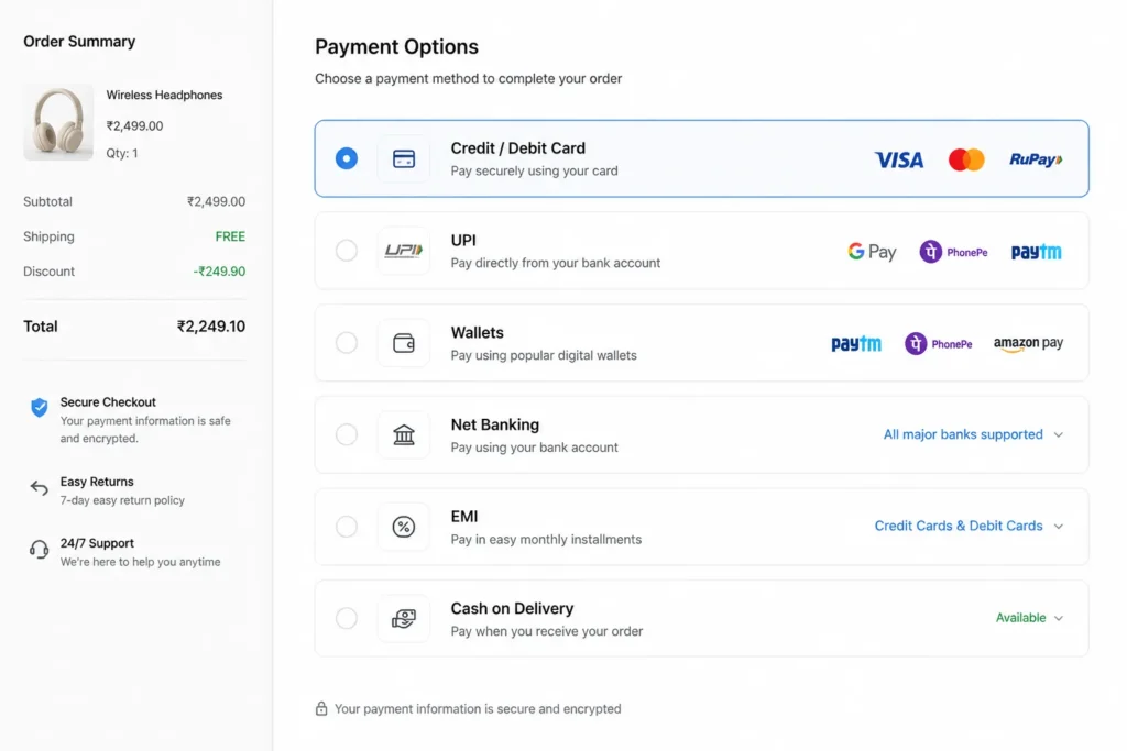 e-commerce payment options