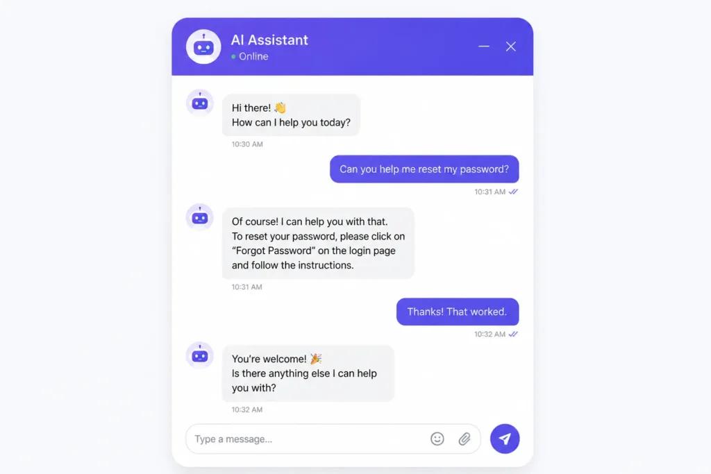 chatbot conversation widget