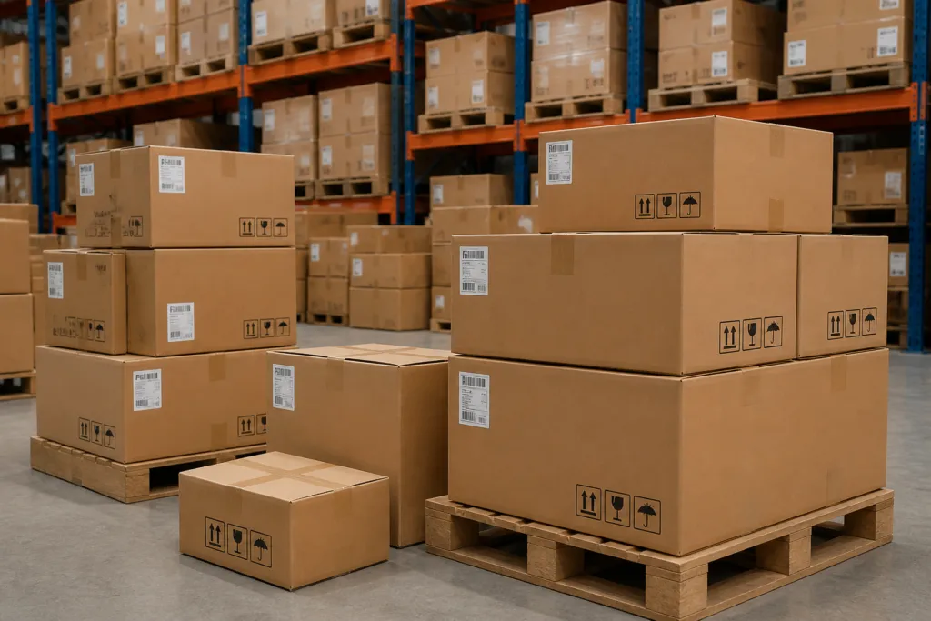 warehouse packaging boxes