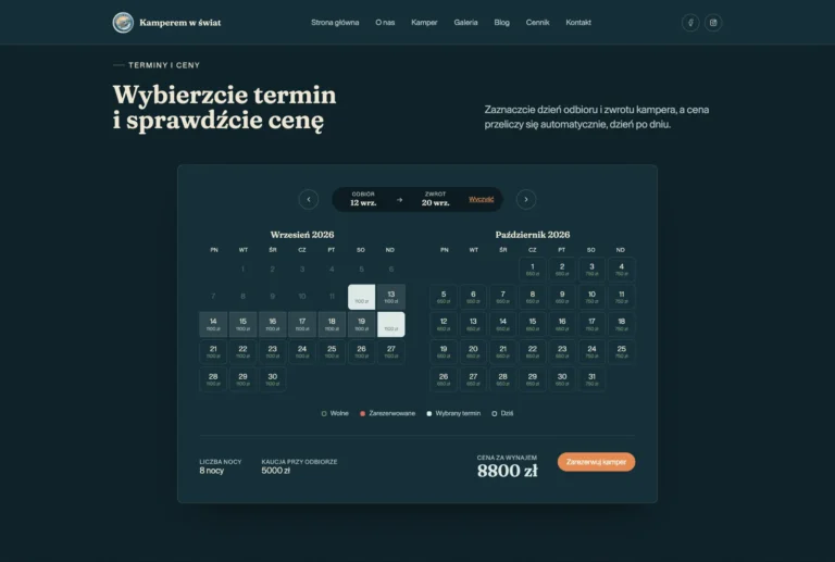 System rezerwacji kamperów — wtyczka